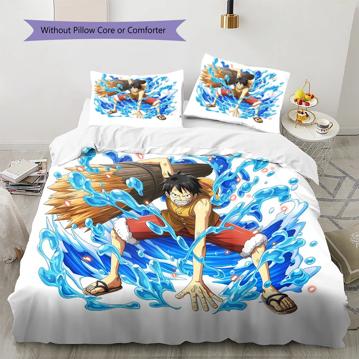 ONE PIECE Monkey D. Luffy Soft Cozy Duvet Cover, Kids Bedding Gift Set, Extra Large Different Sizes -HE79