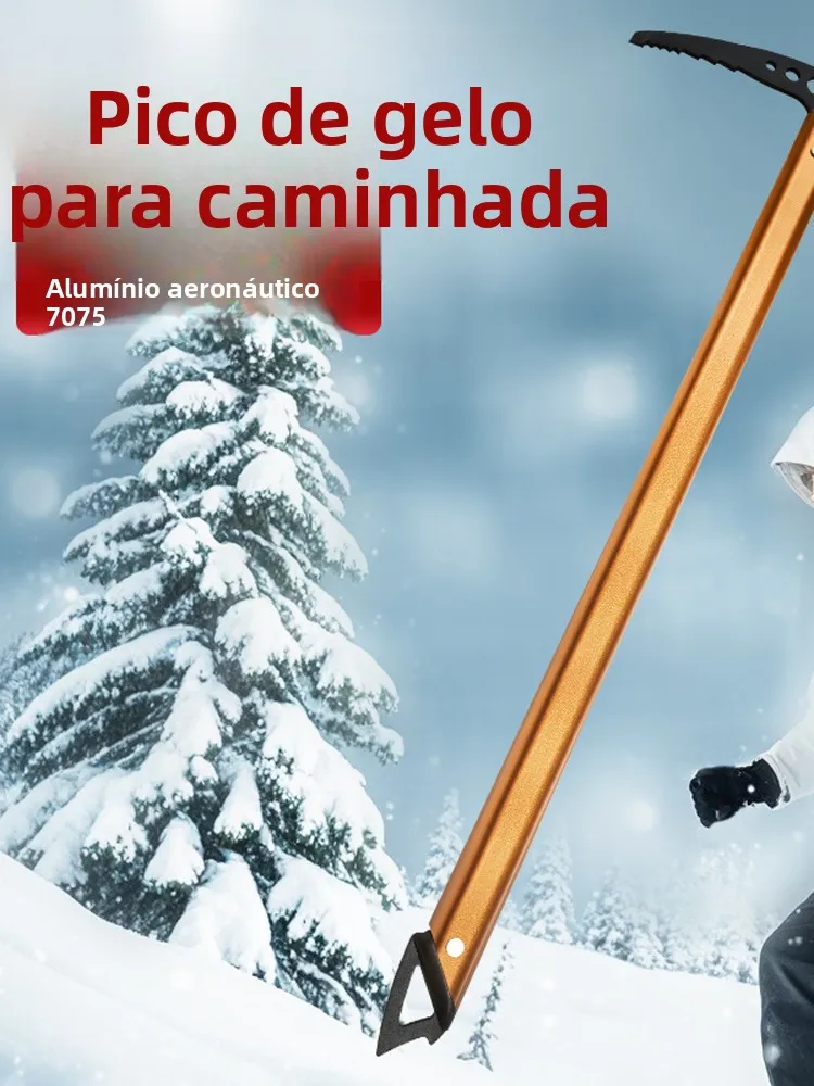 ポータブルアルミ合金アイスアックス登山用品プロフェッショナル滑り止めハイキングツール雪道用具アウトドア荒野ギア