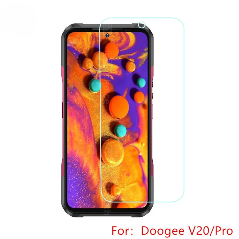 Vidrio templado para DOOGEE V20 Pro, Protector de pantalla, película frontal de vidrio templado antiarañazos en Doogee V20Pro