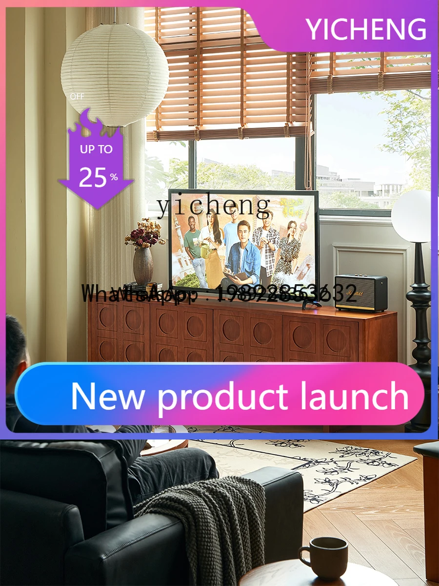 

KTZZ TV Stand Coffee Table Combination Solid Wood Locker Integrated Simple Small Apartment