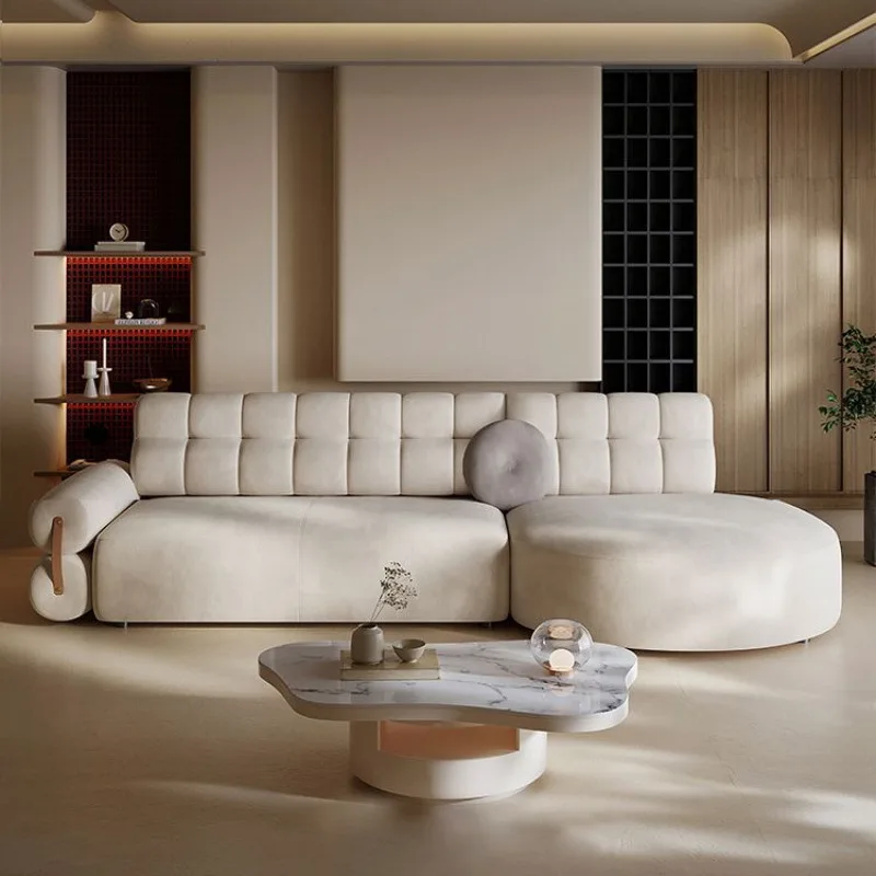 Living room designer villa large apartment corner pull-up sofa