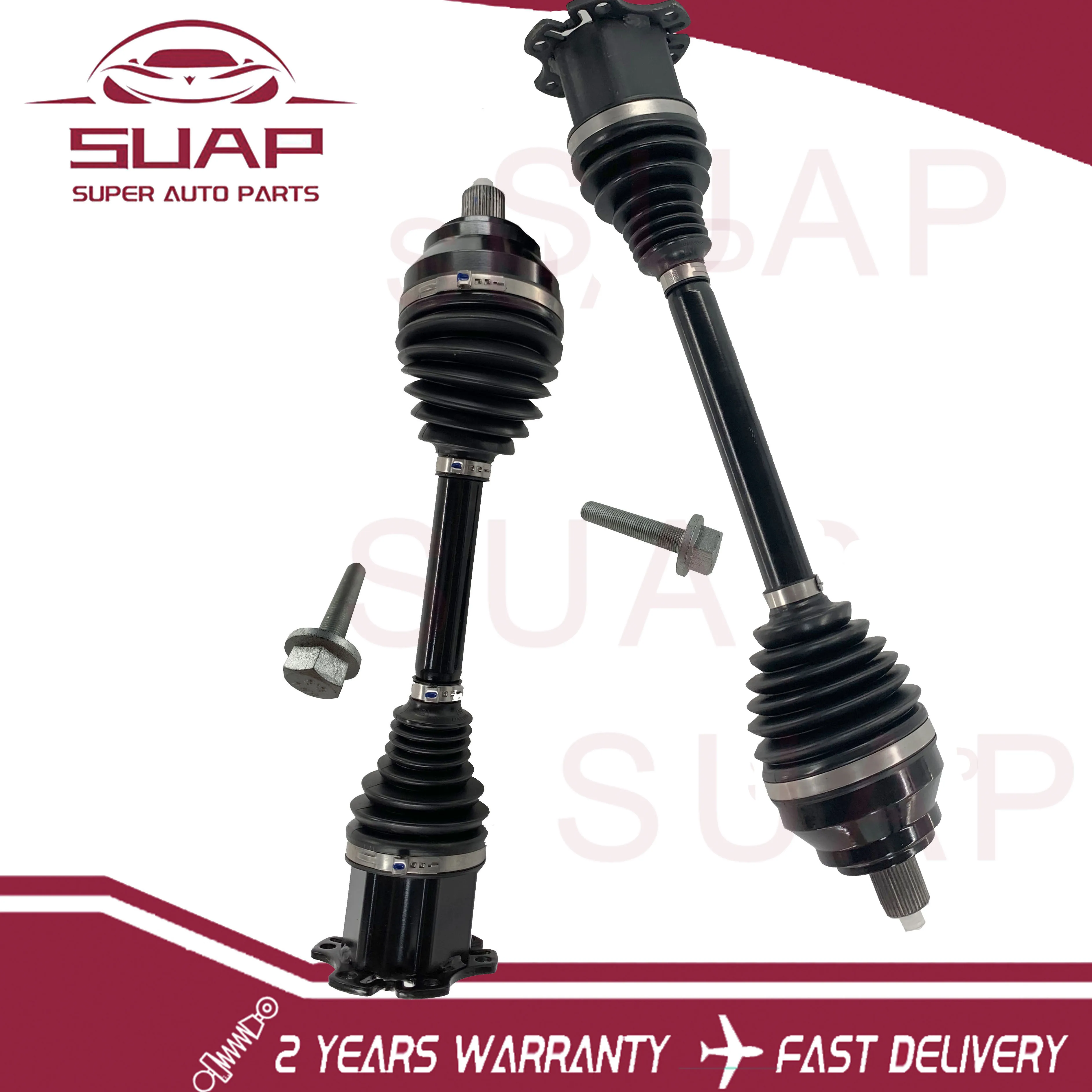 Par New Front CV Joint Axle Drive Shaft For Bentley Continental 2003-2012 3W0407271 3W0407272