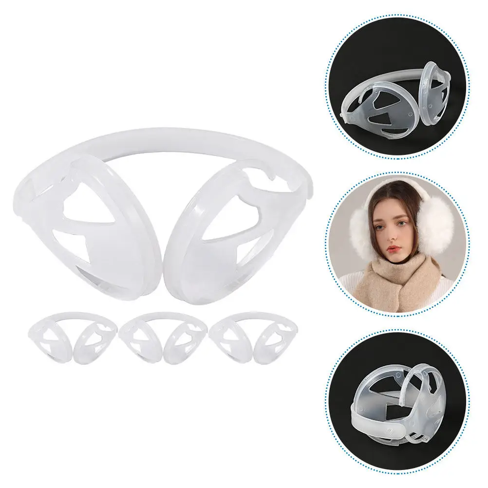 4 pcs Plastic Earmuff Frame Holder Diy Winter Earmuff Making Frame Rack Warm Ear Muffs Crafting Shelf For Handmade Project Use