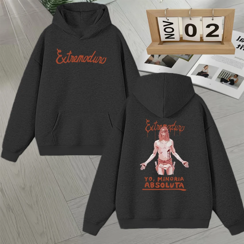 Rock Band Extremoduro Yo,minoria Absoluta Graphic Double Sided Print Hoodie Unisex goth Fleece Sweatshirts Men Women Pullovers