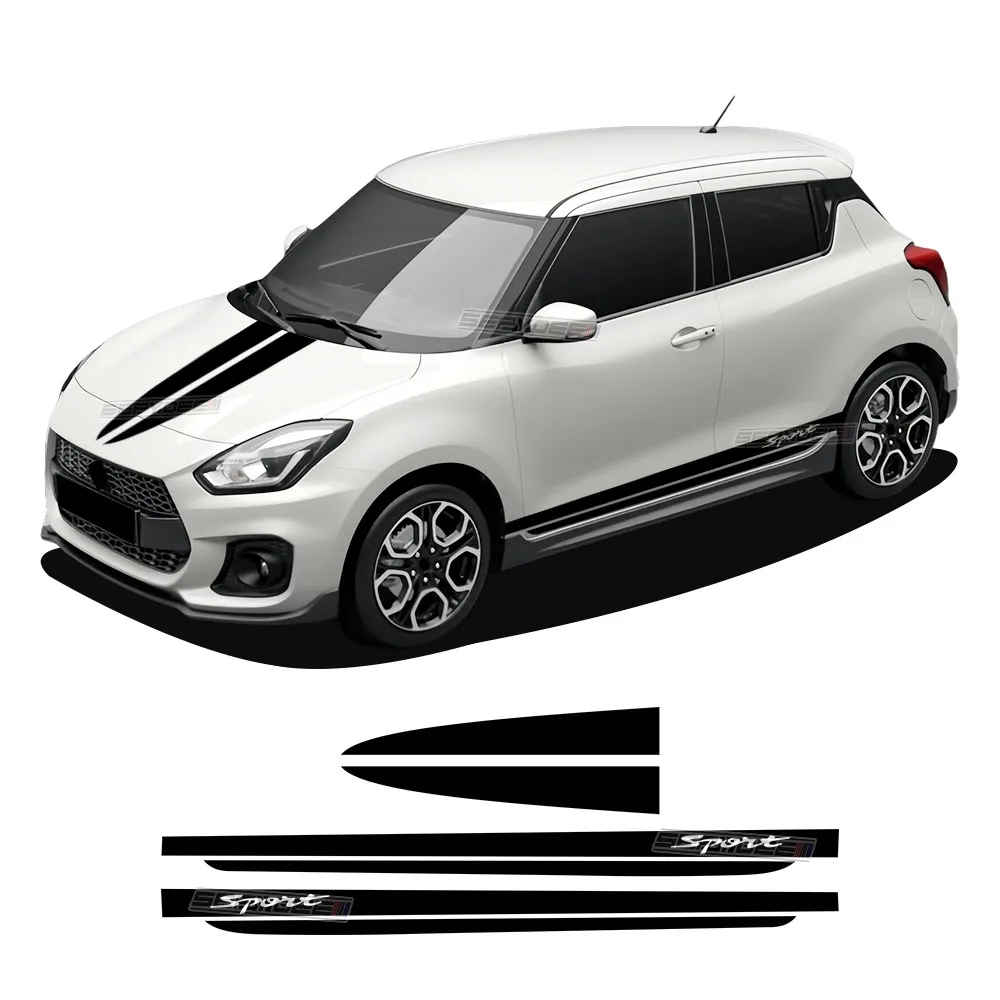 

4PCS Car Hood Bonnet Sticker Body Stripes Kit Vinyl Decal for Suzuki Swift Sport 2017-