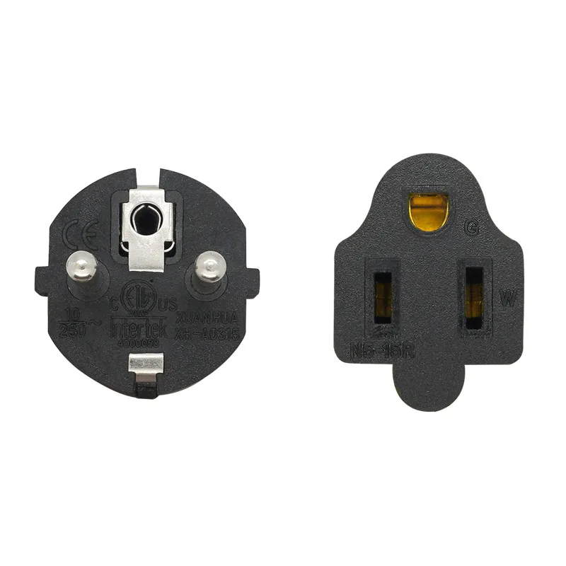 Niemcy francja Travel Adapter wtyczki zasilającej (typ C) USA NEMA 5-15R gniazdo do ue Schuko konwerter zasilania 16A 250V Indust