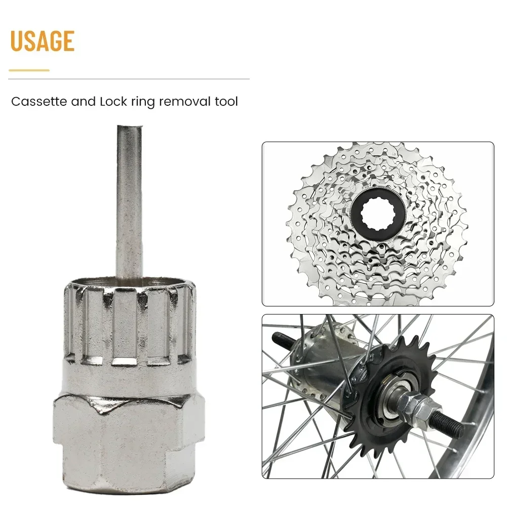 Road-Bike Cassette Removal Tool For Shimano For SRAM Flywheel Freewheel Lock Ring Remover Socket Wrench Repair Maintenance Tool