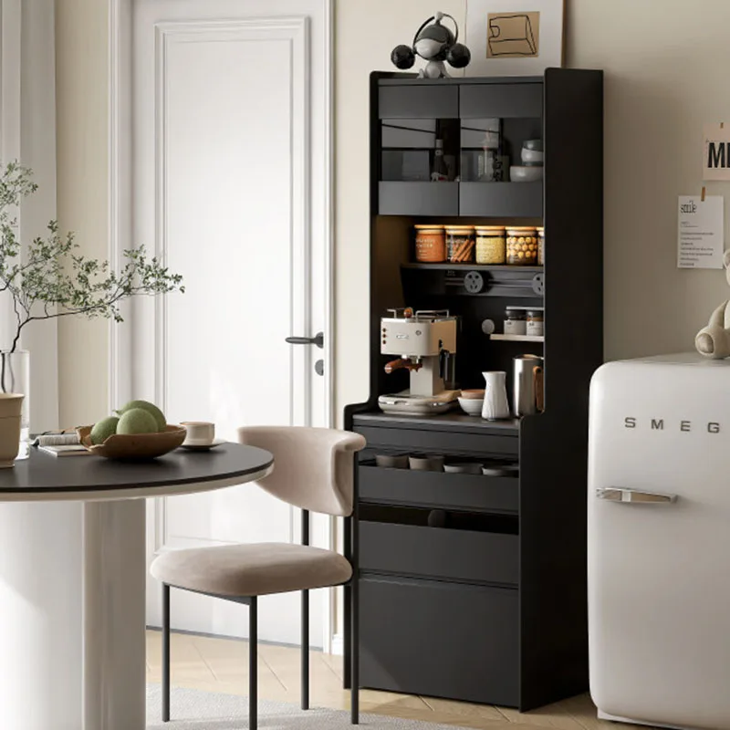 Meuble Bar Commercial de Luxe en Bois pour Restaurant, Vitrine de Rangement et Présentation pour Whisky et Vin, Meuble de Bar à Boissons pour Salon