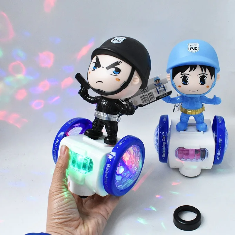 Children's Electric Toys Fun Singing Walking Rotating Lights Balance Car Toys Children Light-emitting Toys Best Birthday Gift