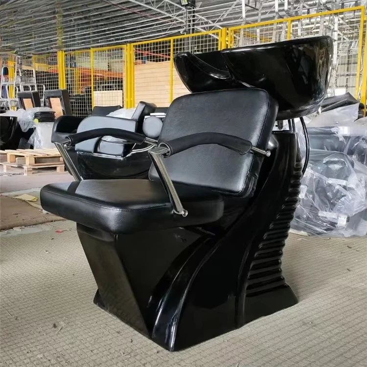 izable Color Tiltable Shampoo Station with Ceramic Sink Reclining Shampoo Chair for   Salon Barber Shop