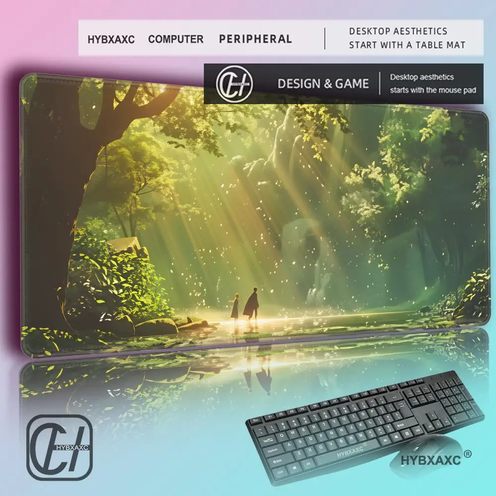 

HYBXAXC Fantasy Forest Mouse Pad Large MousePad carpet Gaming Rubber Lock phone Desk playmat Mat Computer monitor Gamers work