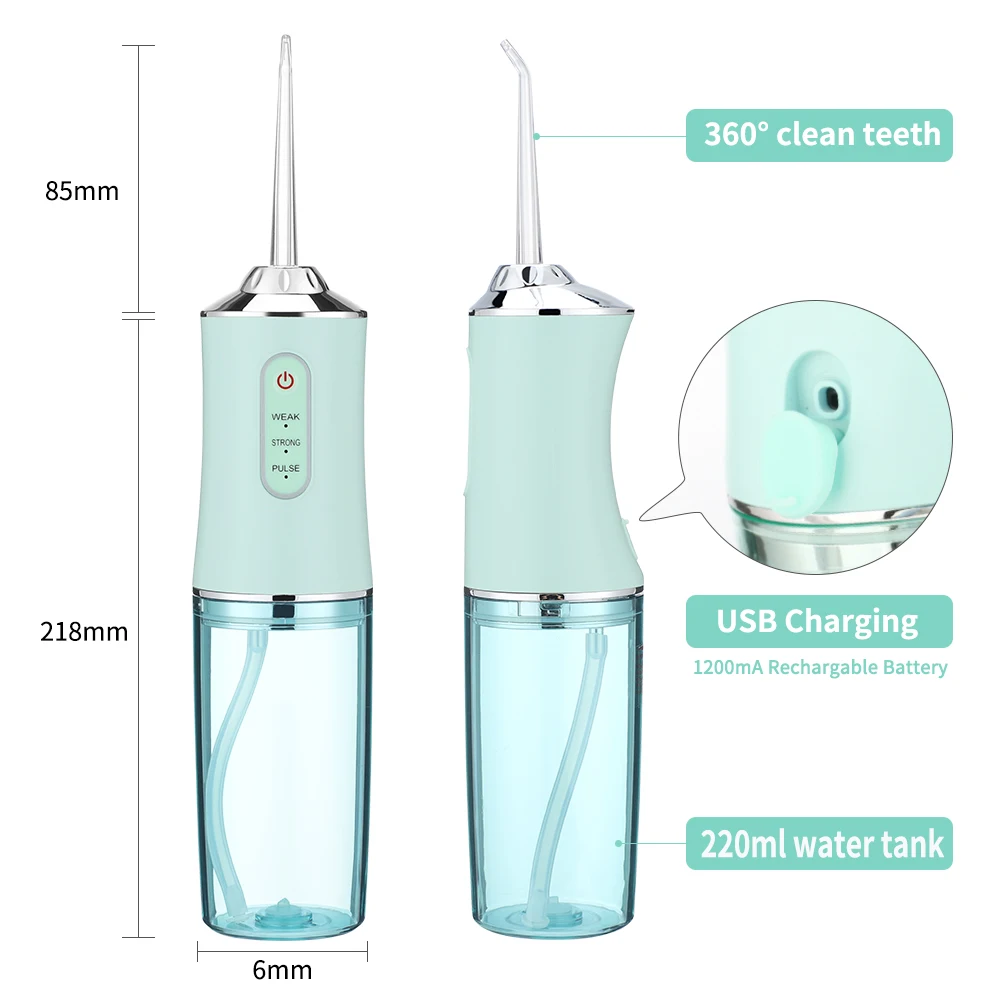 Irrigator Oral Pembersih Scaler Gigi Ultrasonik Jet Air Flosser Air Sikat Gigi Elektrik Set Perawatan Mulut Pemutih Gigi