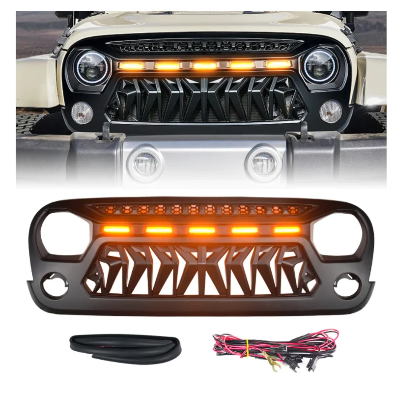 Front Racing Grills Fit For Wrangler JK JKU 2007 2008 2009 2010 2011 2012 2013 2014 2015 2016 2017 Wrangler JK JKU Grille Grill