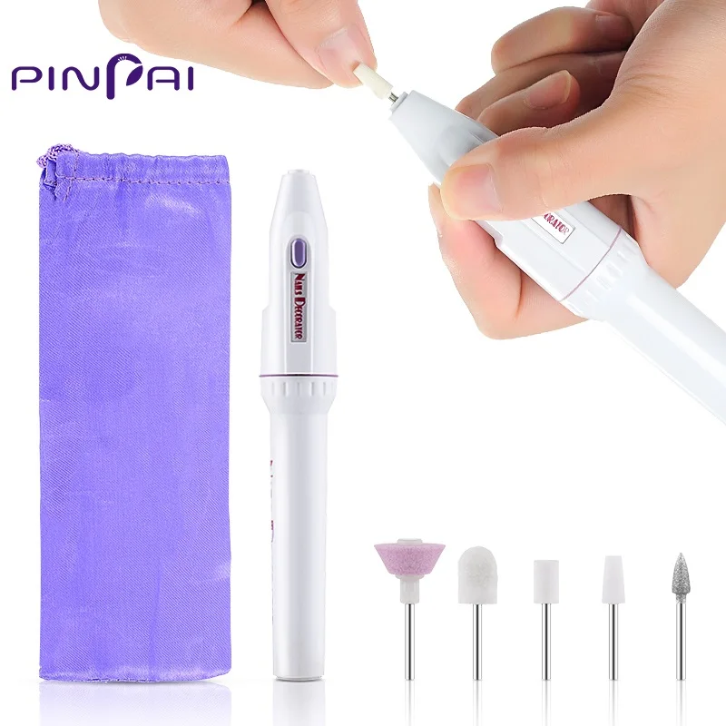 5 In 1 Professional MINI Electric Nail Drill Kit Manicure Pedicure Grinding Polishing Nail Art Sanding File Pen Tools Machine