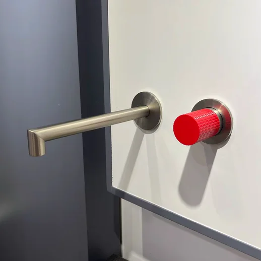 

Bathroom wall mounted hot and cold faucet, concealed embedded gun gray faucet