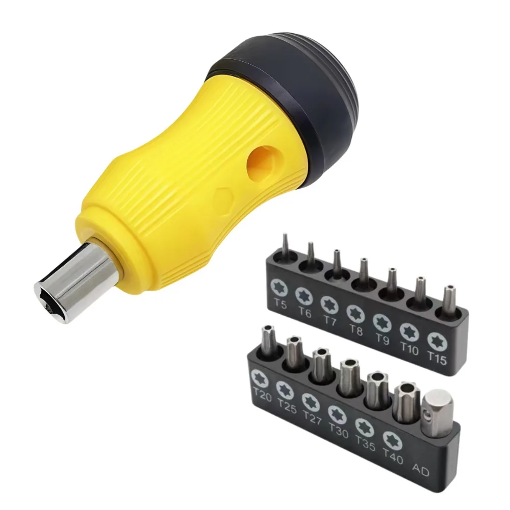 Mini-Schraubendreher-Set mit Phillips-/Quadrat-/HEX-/Torx-Bits mit hoher Härte, 25 mm lang, multifunktional, 1/4-Zoll-Sechskant-Schraubendreher, Handwerkzeuge – Detail 9