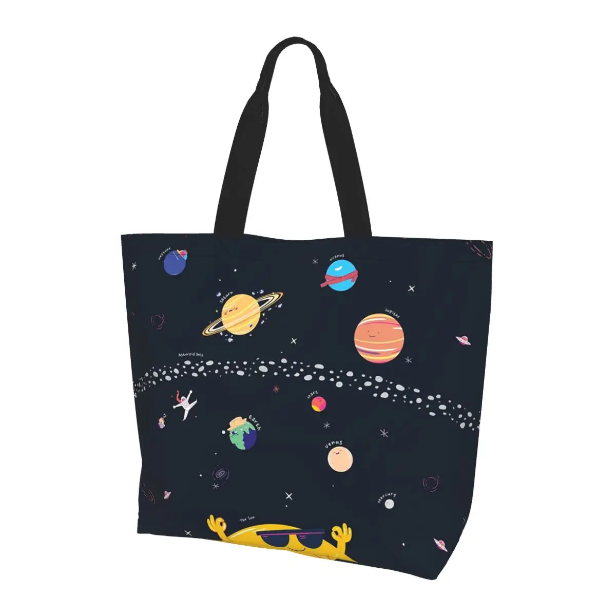 

Сумка-тоут для покупок Out Of Space Map, холщовая сумка на плечо большой вместимости, продуктовая сумка для покупок для женщин