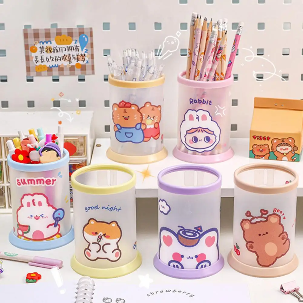 متعددة الاستخدام PP جميل الكرتون مكتب طالب حامل القلم الرصاص مستلزمات النوم