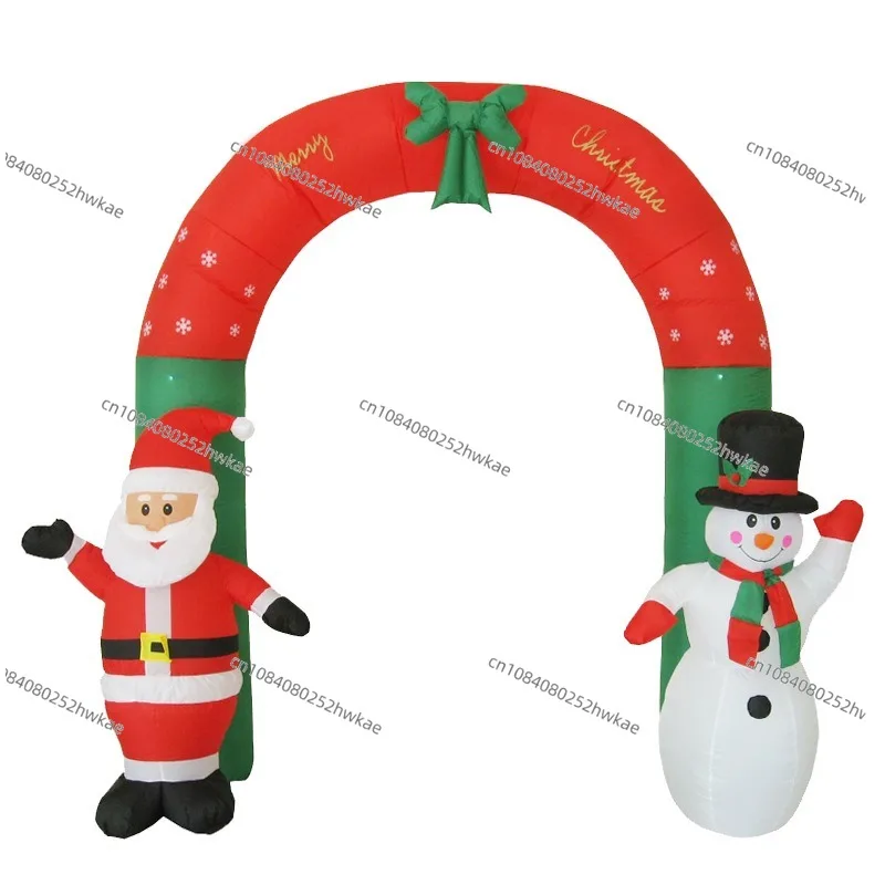 

2,4 м рождественские украшения сцены Санта-Клаус Снеговик надувная арка реквизит места проведения