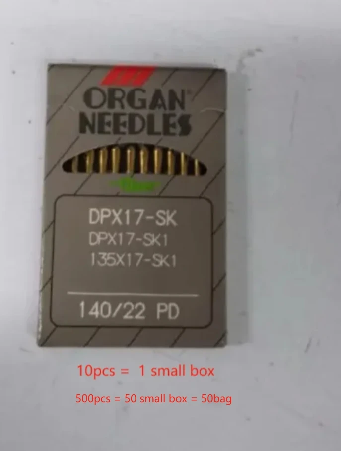 

500PCS 50bag Japanese Organ Dpx17-Sk Thick Material Curved Back Coated Titanium Needle Wear Resistant Anti Jumping Thread Sewing