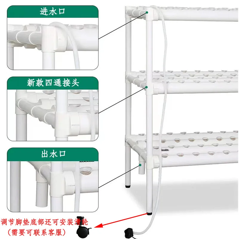 Multi-Tiered Planters Soilless Gardening on the Home Balcony Growing Vegetables and Strawberries with Hydroponic Plants