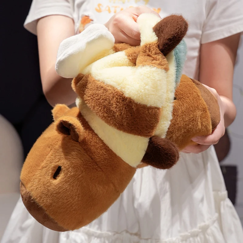 Double-Sided Flip Capybara Toy To Bee Transform Tortoise Plush Doll 2-in-1 Flip Change Transform Soft Pillow Christmas Gifts