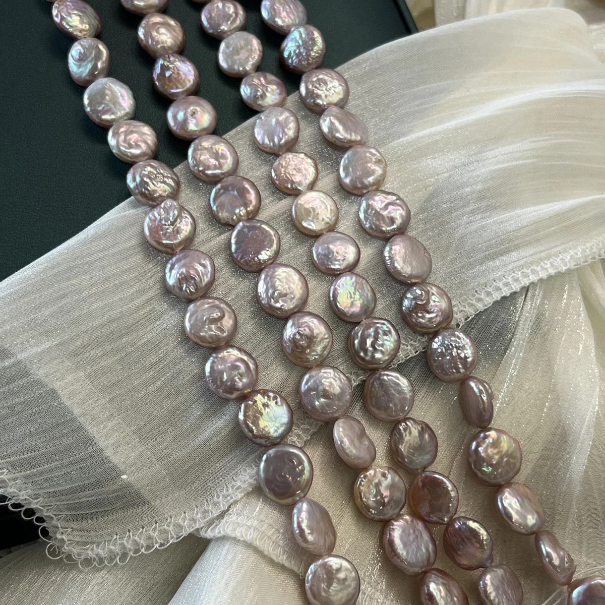 

Baroque 10-11mm Natural Freshwater Pearl Coin Pearl Bead Charms for DIY Women Men Necklace Jewelry Making Accessories