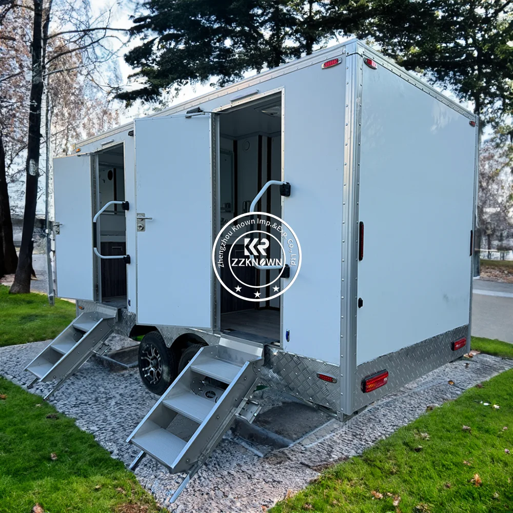 Mobile Bathroom Mobile Flush Toilets Restroom Luxury Bathroom Toilet Trailers Portable Toilet Trailer For Sale