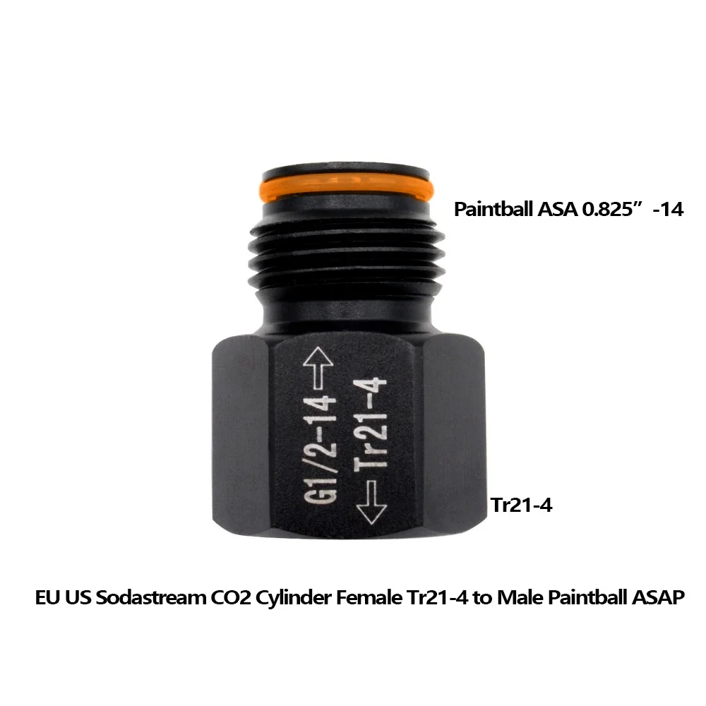 Adapter Convertor to HomeBrew Aquarium For Sodastream Co2 Tank Canister W21.8,CGA320,3/8-24UNF 5/8-18UNF 0.825”-14 for 88g/90g
