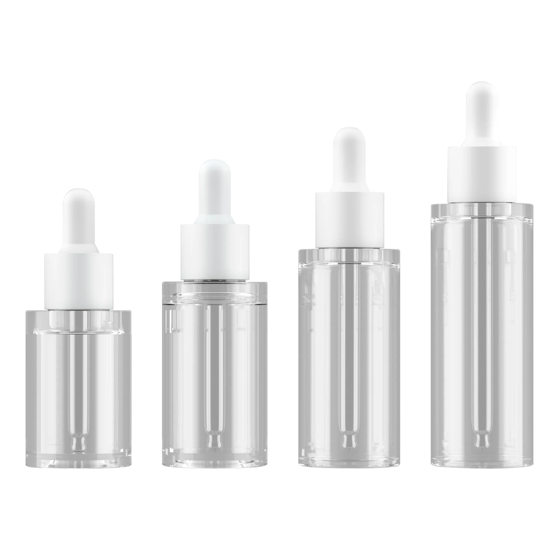 Dropper Essential Oil Bottle 20/30/40/50ml Plastic PET Dropper Bottle Transparent DIY Makeup Packaging Bottle Cosmetic Container