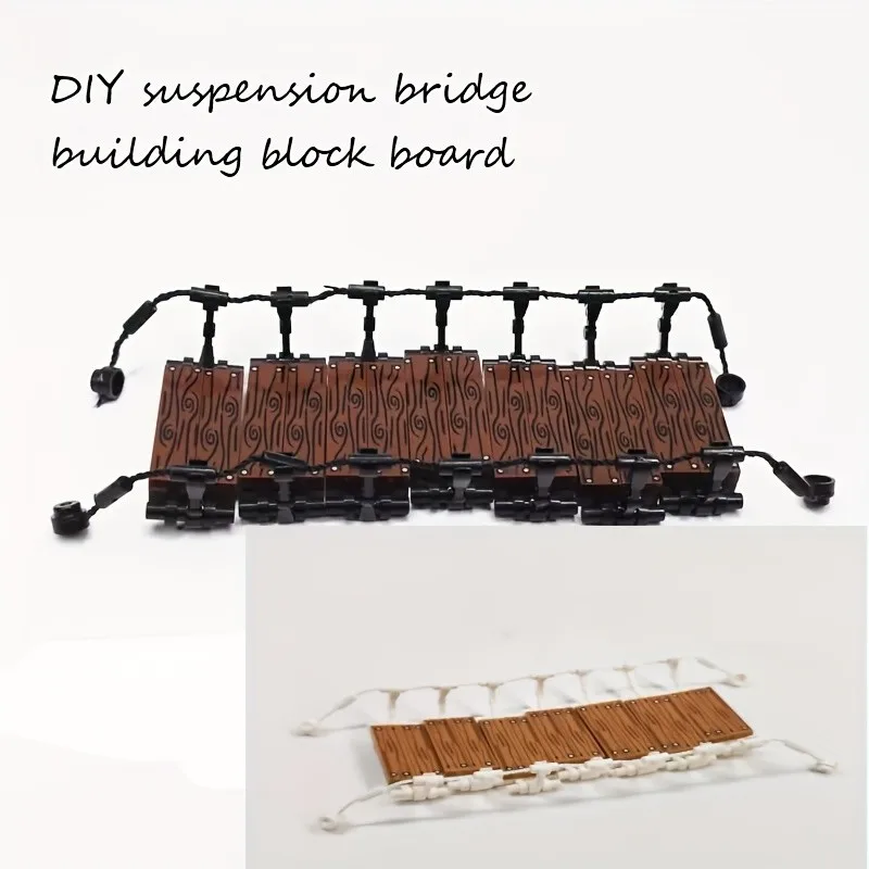 20 piezas MOC Compatible 2431 accesorios de escena de bloques de construcción de partículas pequeñas, grano de madera plano 1x4 con accesorios de impresión de uñas