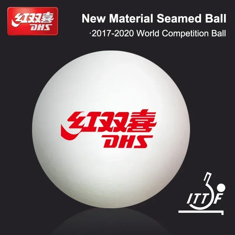 DHS D40+ Seamed Ping Pong Balls New ABS Material Table Tennis Ball ITTF Approved for Professional Sportsman Training Competition