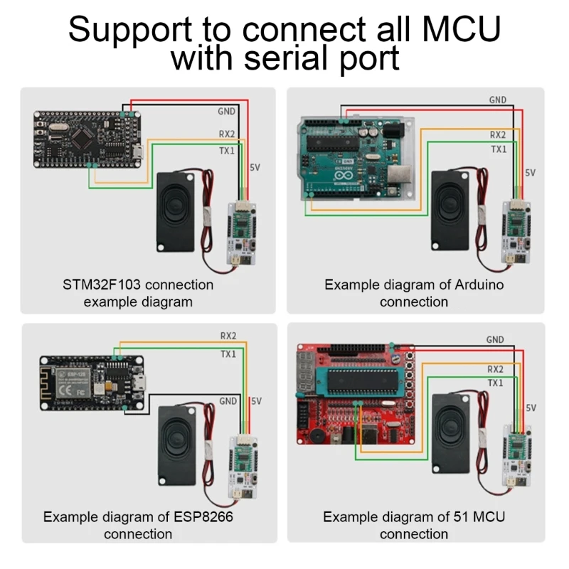 Módulo placa control reconocimiento voz USB Módulo puerto serie Módulo sensores reconocimiento voz