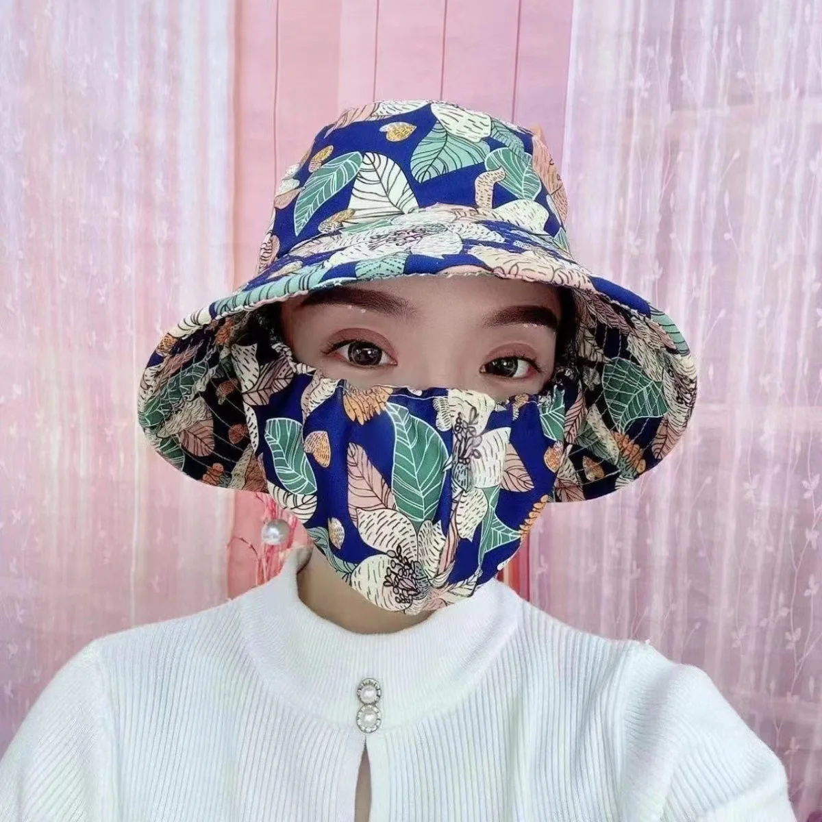 Hot Selling Outdoor Dust Cap Cycling Mask Integrated Visor Fisherman Hat Tea Picking Women Sun Protection Summer M901