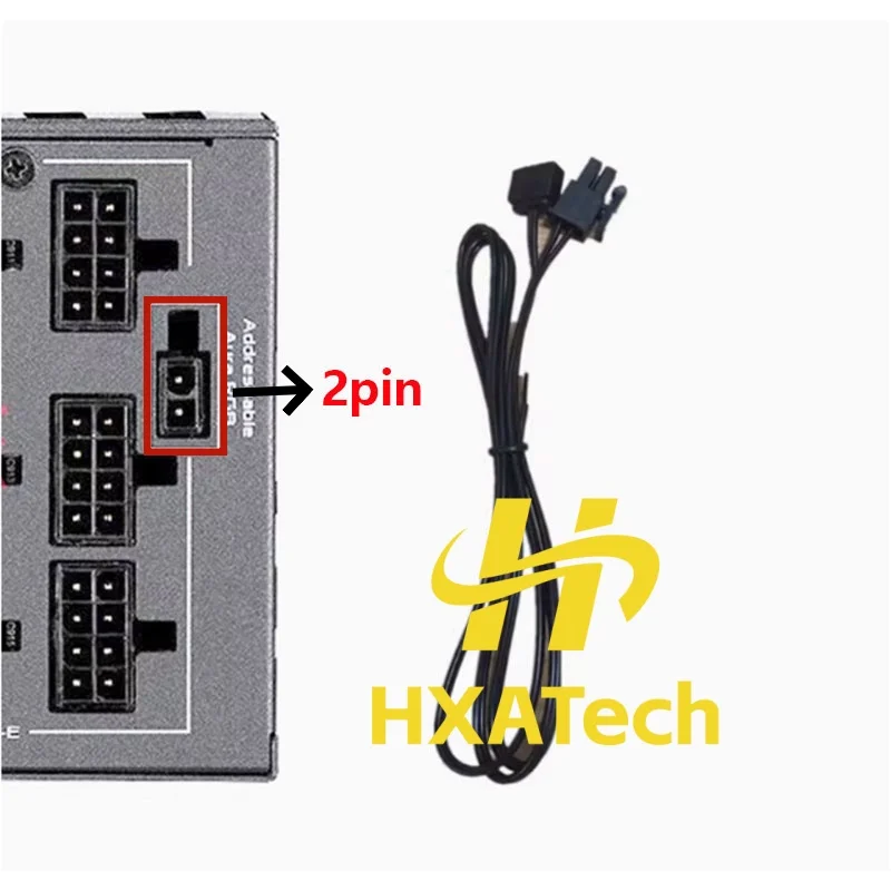 HXATech - ARGB mainboard synchronization Cable for ASUS ROG Thor 850W 1000W 1200W Power Supply