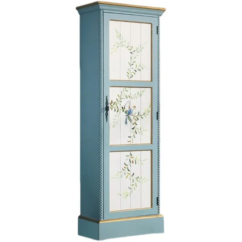 

Double door shoe cabinet wardrobe foyer entrance cabinet retro storage storage large capacity European bedroom