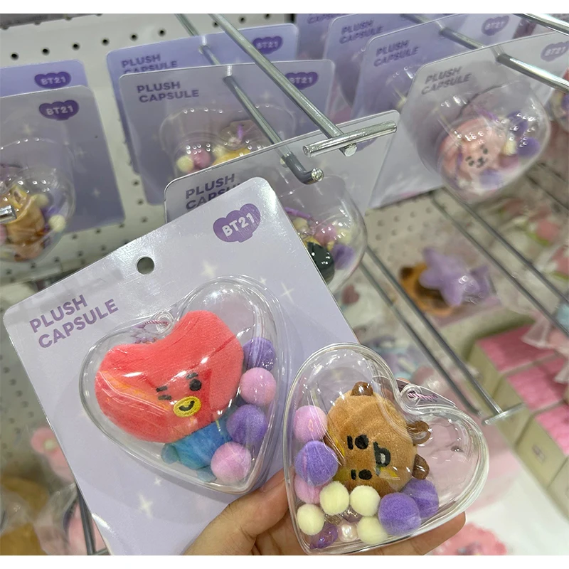 جديد Linefriends Bt21 سلسلة اللؤلؤ لطيف مفتاح قلادة هزلي تاتا الاطفال الهدايا لعبة جمع حقيبة مدرسية قلادة الديكور الداخلي