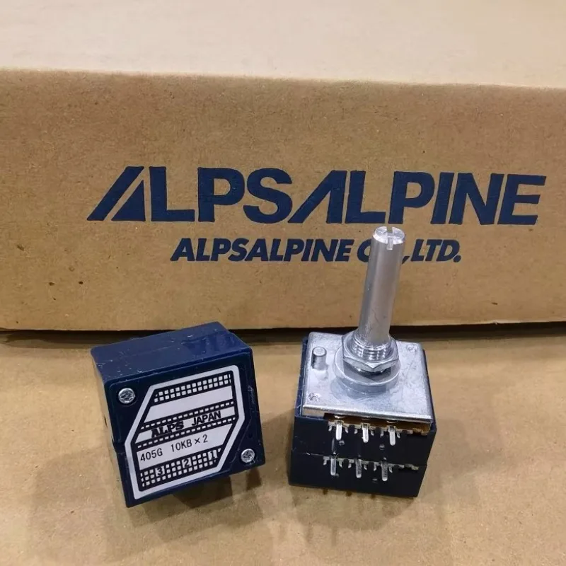 Japan ALPS 27 Type Dual Potentiometer B10K Handle Length 30MM Round with Center Point