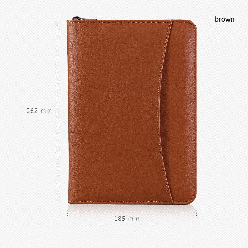 A5 25K Rits Pu Lederen Travel Journal Agenda Planner Notebook Met Lente Bindmiddel Rekenmachine Padfolio Portfolio Aktetas