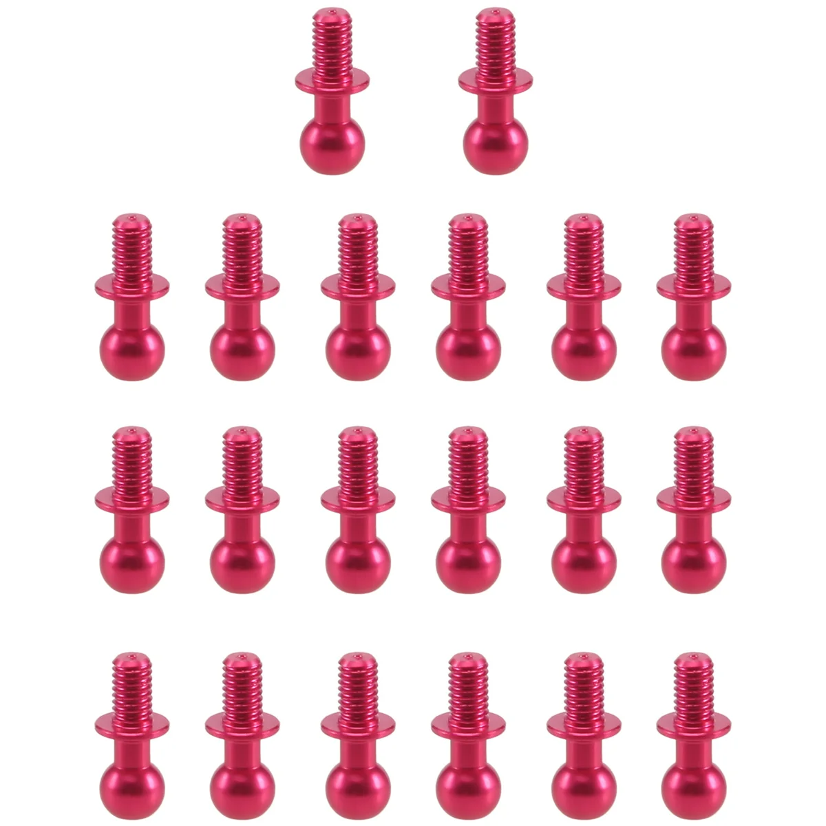 ABZW 20Pcs Metal M3 Hex Ball Head Screws for Tamiya TT-01 TT-02 Sakura D4 D5 1/10 RC Drift Car Spare Parts Universal,2