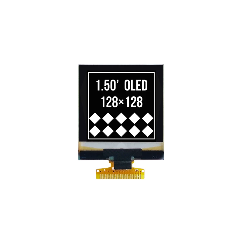 Picture 4: 1.5 Inch OLED Display Square Screen 128*128 Dot Matrix With SH1107 Driver 25 Pins White Color For DIY Electronics Projects