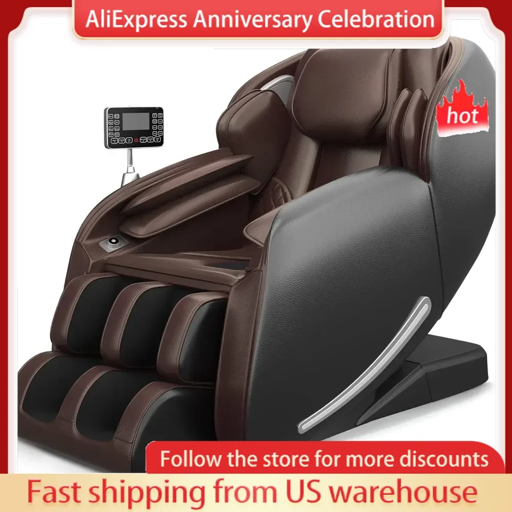 Massage Chair, Full Body Zero Gravity SL-Track Shiatsu Massage Recliner Chair with APP Control, Suitable for  relieve fatigue