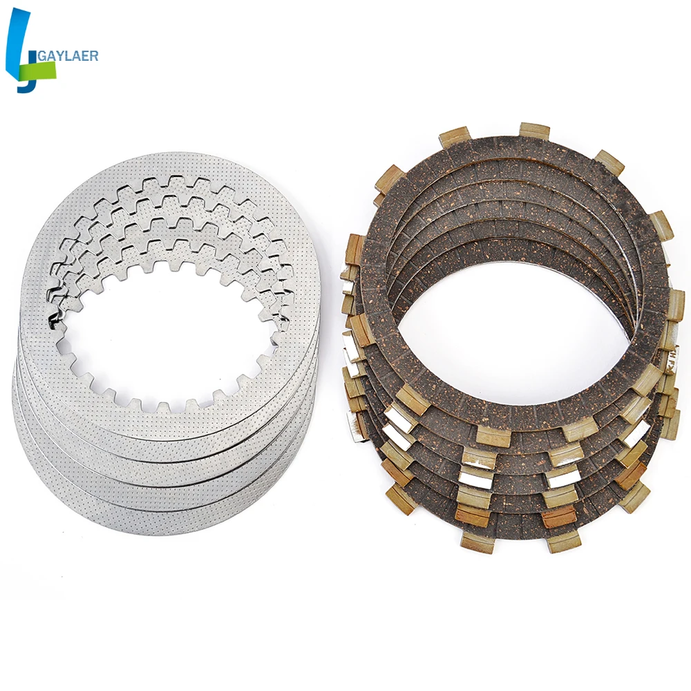 Clutch Friction Disc Plates for Yamaha SR250 SR250G/TH TT250G/H/J XT250 XT250G/H/J/K/KC  5Y1-16321-00 6 360-16325-00 5 1.2