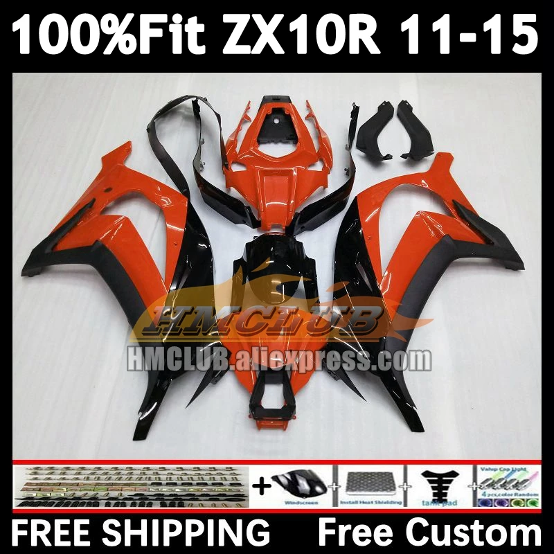 Injection Body For KAWASAKI NINJA ZX 10R 1000 2011 2012 2013 2014 orange blk 2015 170No.110 ZX-10R ZX10R 11 12 13 14 15 Fairing