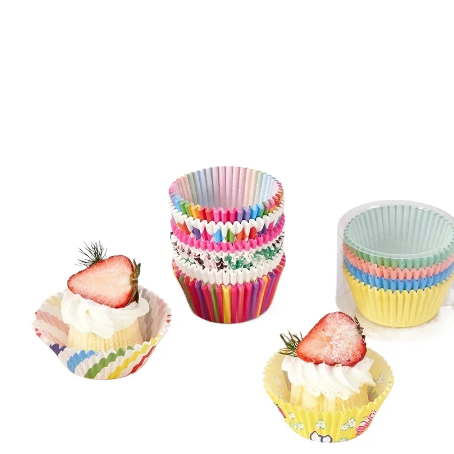 

100 форм для небольших тортов премиум-класса — маслостойкие формы для выпечки с цветовой печатью, подходящие для кексов и тортов — кухонные принадлежности