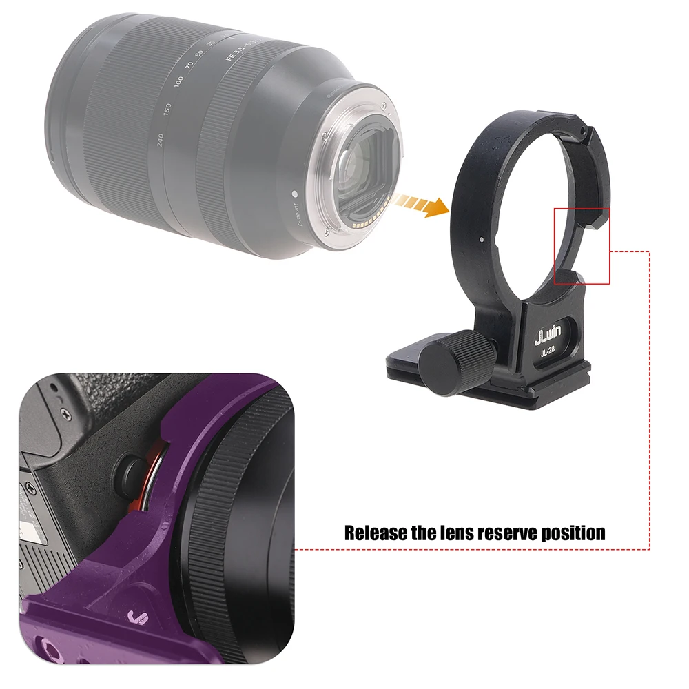 FOTGA Tripod Mount Ring For Sony FE 24-105mm F4 G OSS For Tamron 17-70 F2.8 Di III-A VC RXD B070 (E-mount) Quick Release Tripod