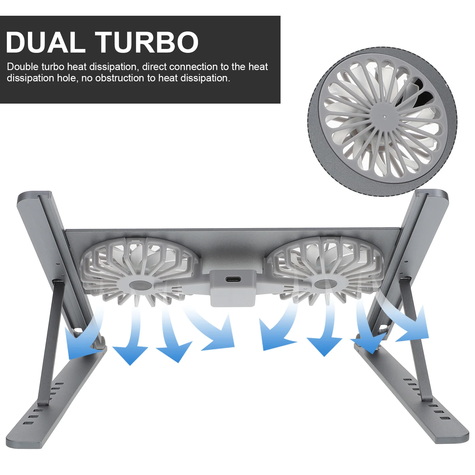 

Aluminum Alloy Notebook Fan Double Dissipation Ventilated Support Gaming Cooler USB Laptop Cooler Laptop St