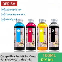 Decorative Ink for Canon for Epson for HP All Brand Coffee Art Latte Printer Machine Printing on Cake Drink Rose Flower Ink