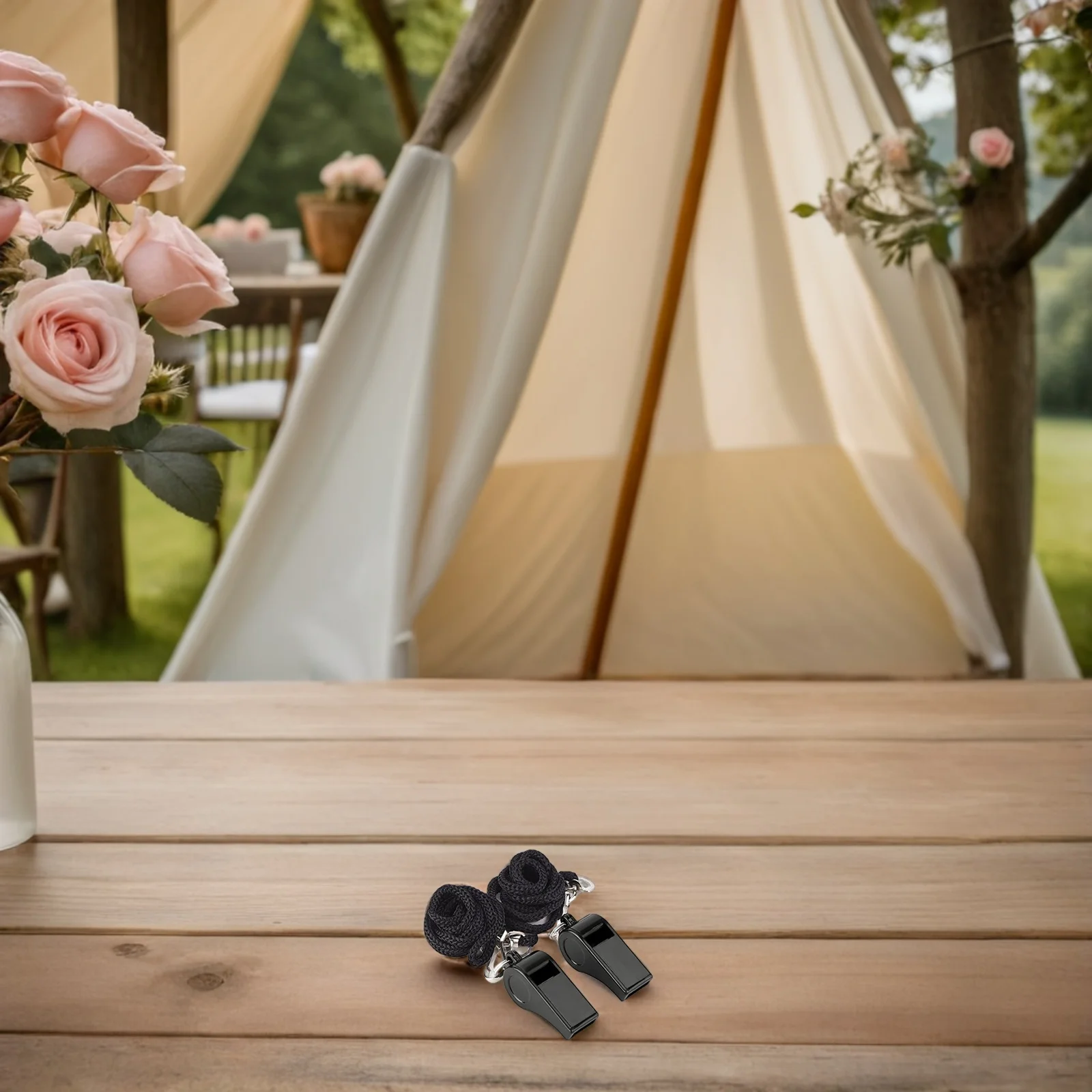 8 قطعة صافرة الحبل قسط المعادن صفارة إنقاذ بصوت عال تنبيه السلامة للرياضة في الهواء الطلق حكم التدريب في حالات الطوارئ #5