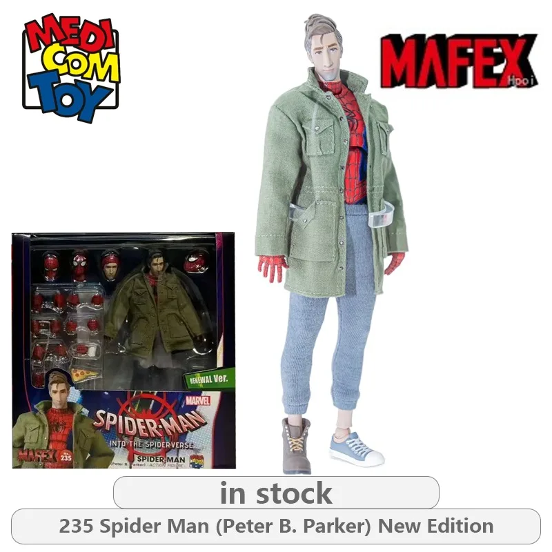 

Medicom Toy Original MAFEX Series 109 Spider-Man (Peter B. Parker) Anime Action Figure Model Toys Movable Model Gifts Fo Boys